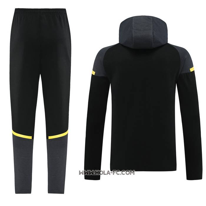 Chandal con Capucha del Borussia Dortmund 2024-2025 Negro